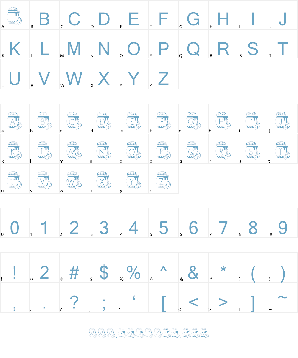 Summer's Cookie Jar Font Character